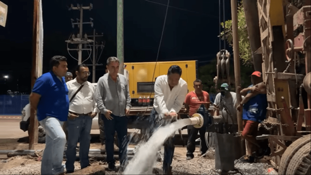 Verifica David Gama, trabajos del pozo profundo en Periférico&nbsp;Norte