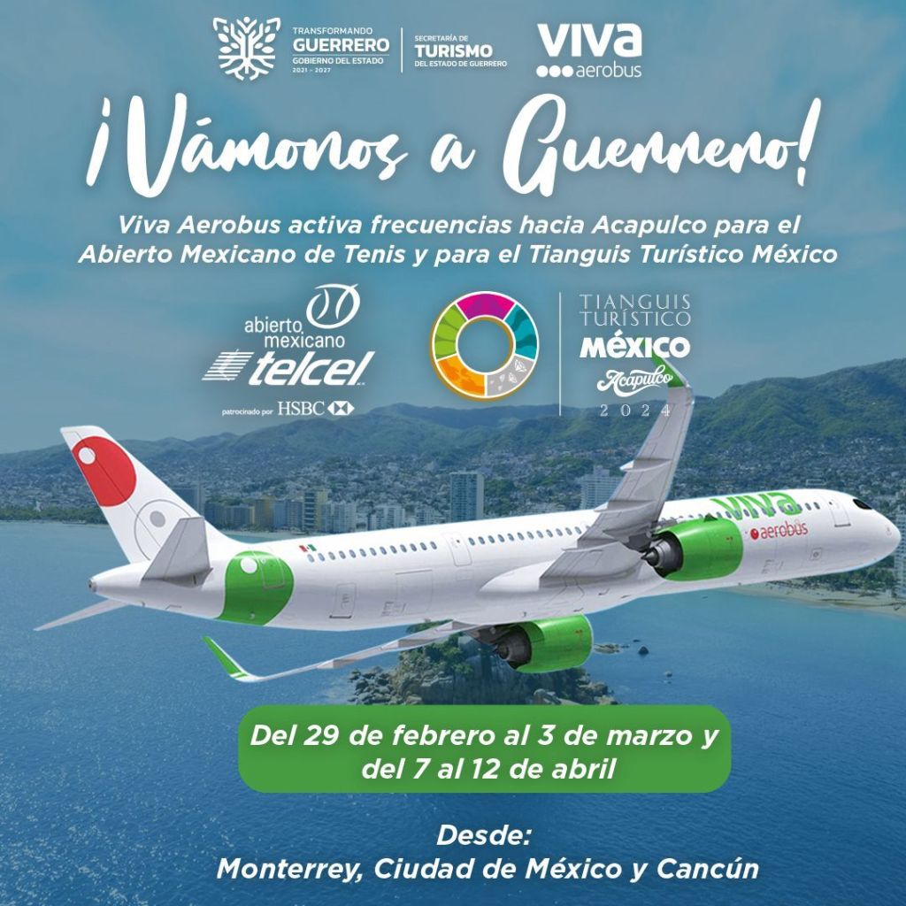 Reactivan tres rutas aéreas a Acapulco desde Cancún, Ciudad de México y&nbsp;Monterrey