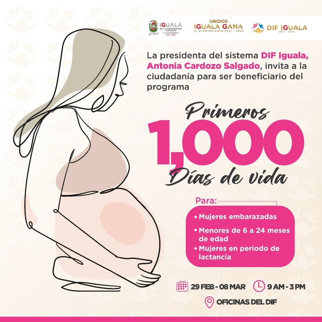 Convocan a inscribirse al programa de despensas “Primeros 1,000 Días de&nbsp;Vida”