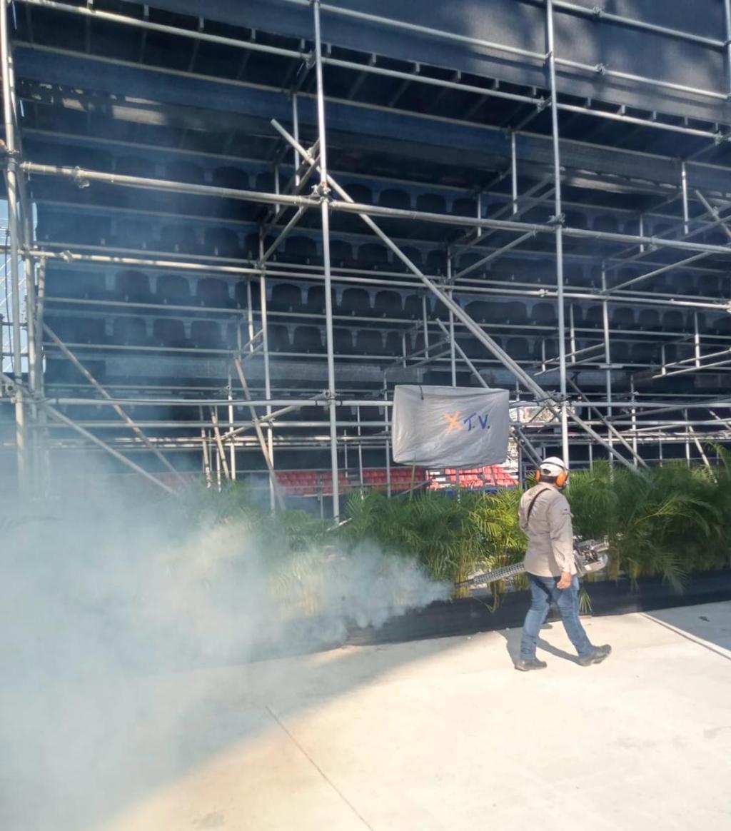 La SSG mantiene un operativo integral de termonebulización y nebulización espacial en zona&nbsp;Diamante