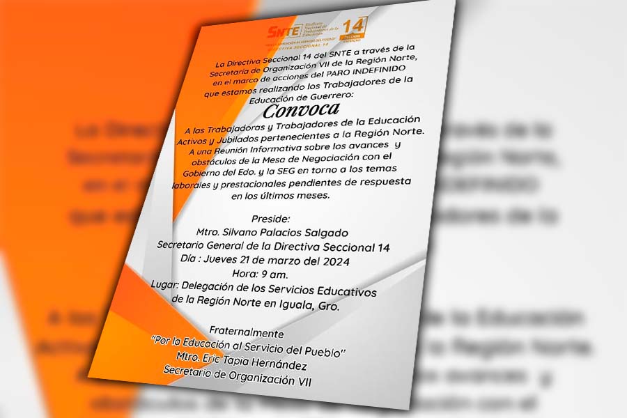 Citan a magisterio en paro a reunión&nbsp;informativa