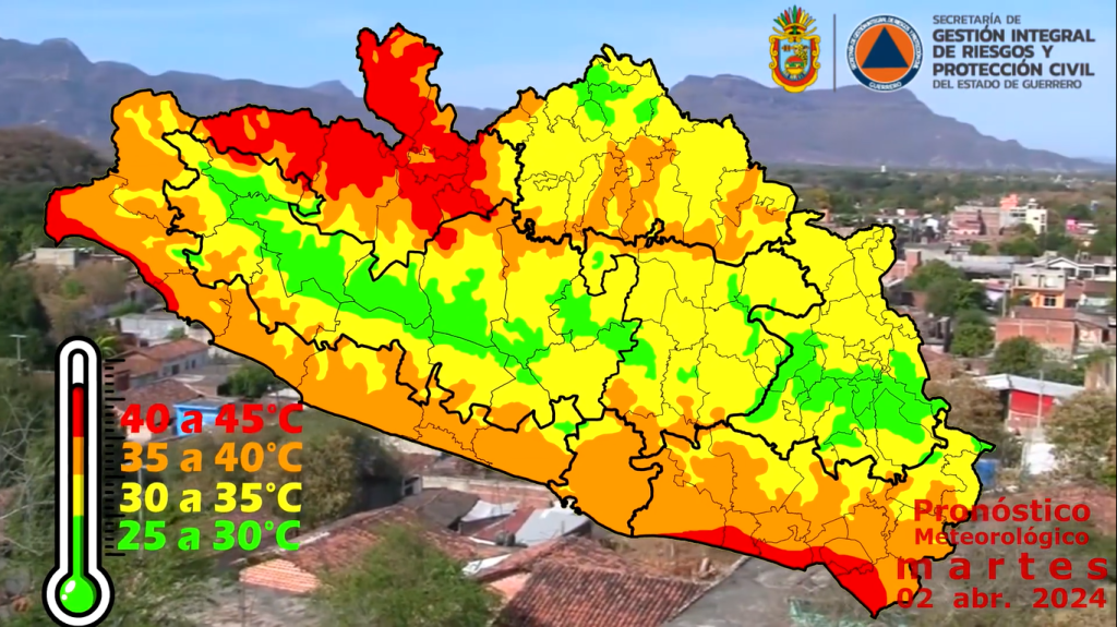 Condiciones del clima en el país y en Guerrero hoy 02 de abril de&nbsp;2024