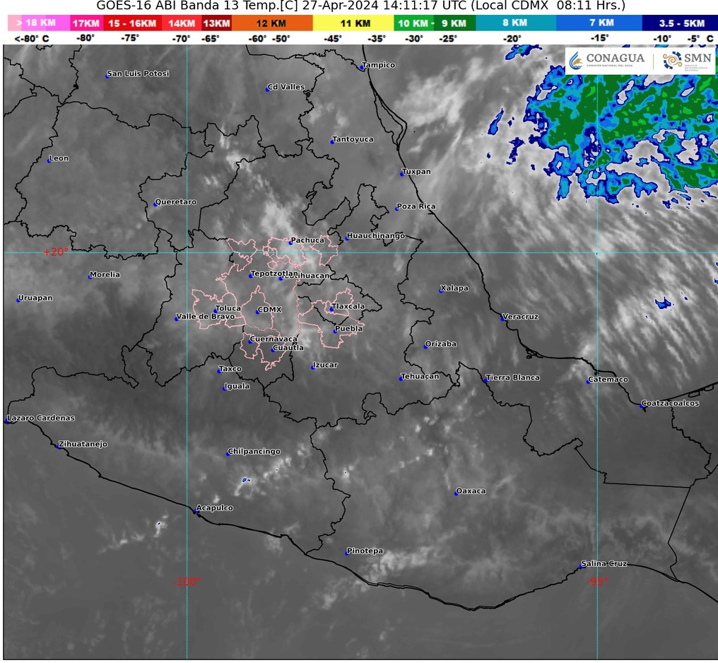 BOLETÍN METEOROLÓGICO GENERAL PARA GUERRERO HOY 27 DE ABRIL DE&nbsp;2024.