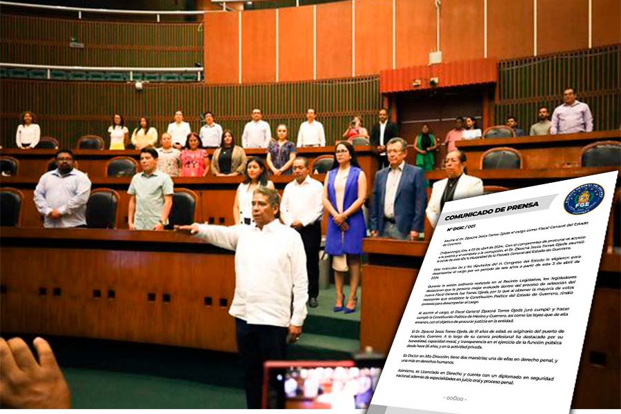 Asume el Dr. Zipacná Jesús Torres Ojeda el cargo como Fiscal General del Estado de&nbsp;Guerrero