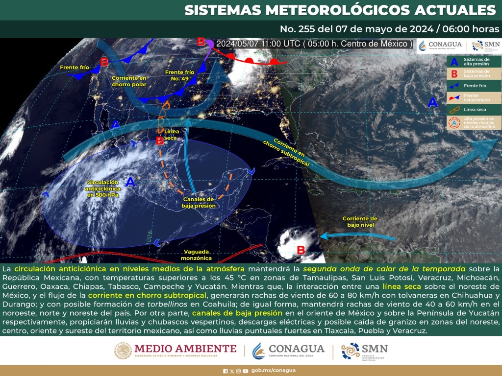 Pronósticos del clima para hoy 7 de mayo de&nbsp;2024