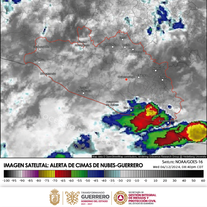 Boletín Meteorológico General para el estado de Guerrero. Miércoles 12 de Junio de&nbsp;2024