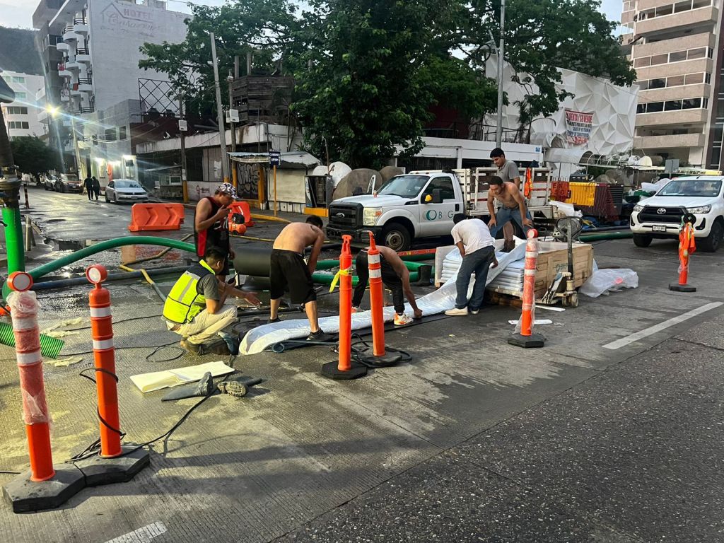 Estado y Federación avanzan en rehabilitación del colector sanitario Base Naval-Nao Trinidad en&nbsp;Acapulco