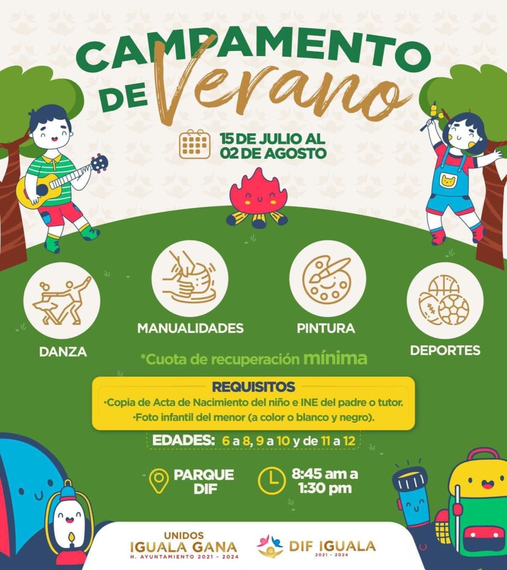 El DIF Iguala invita al Campamento de Verano&nbsp;2024