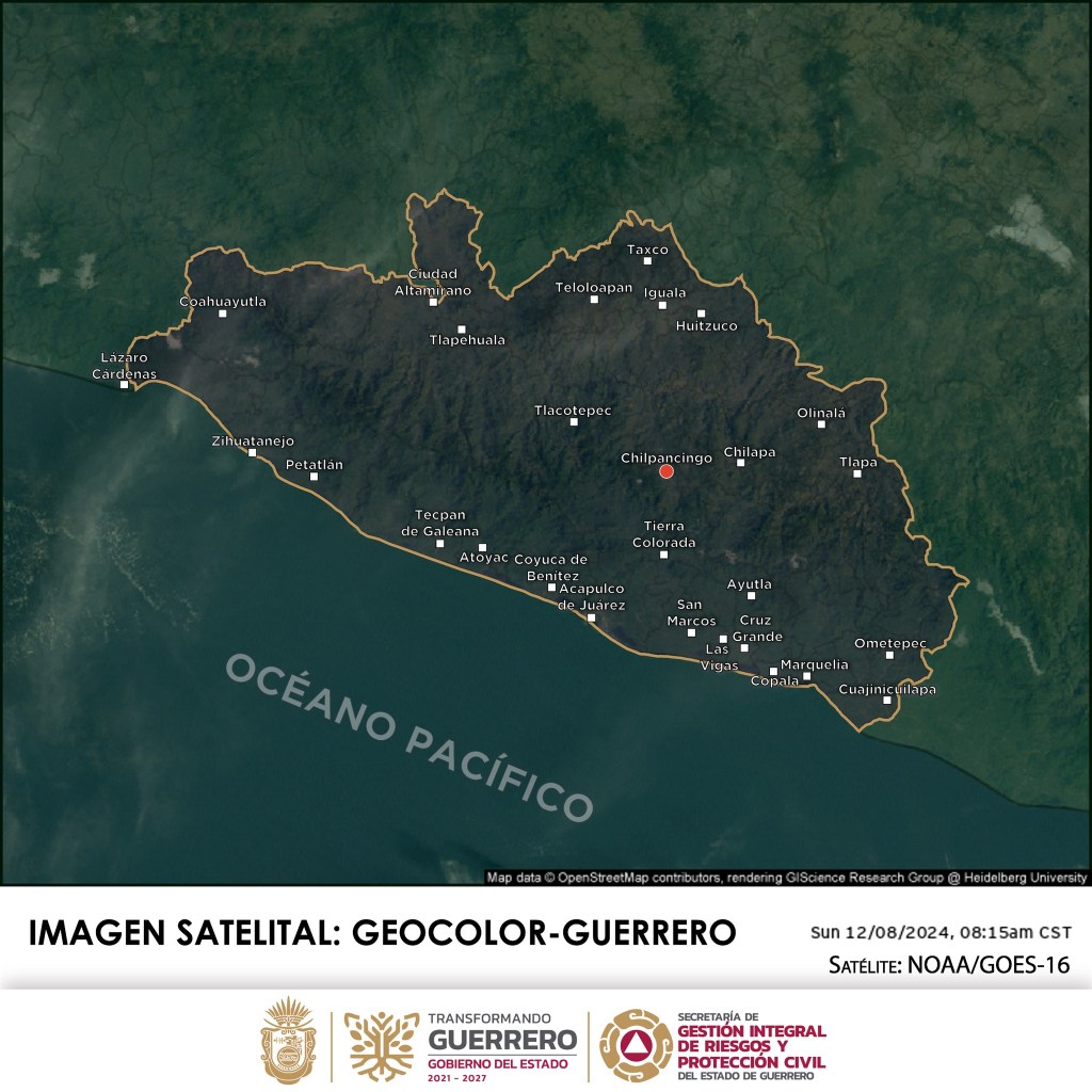 Pronóstico Meteorológico para Guerrero: 8 de Diciembre&nbsp;2024